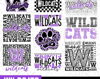 Wildcats Svg Png, Wildcats Bundle, SVG PNG Bundle Set, Wildcats Shirt Svg, Wildcats Paw, Wildcats Typography, School Spirit, Wildcats Mascot