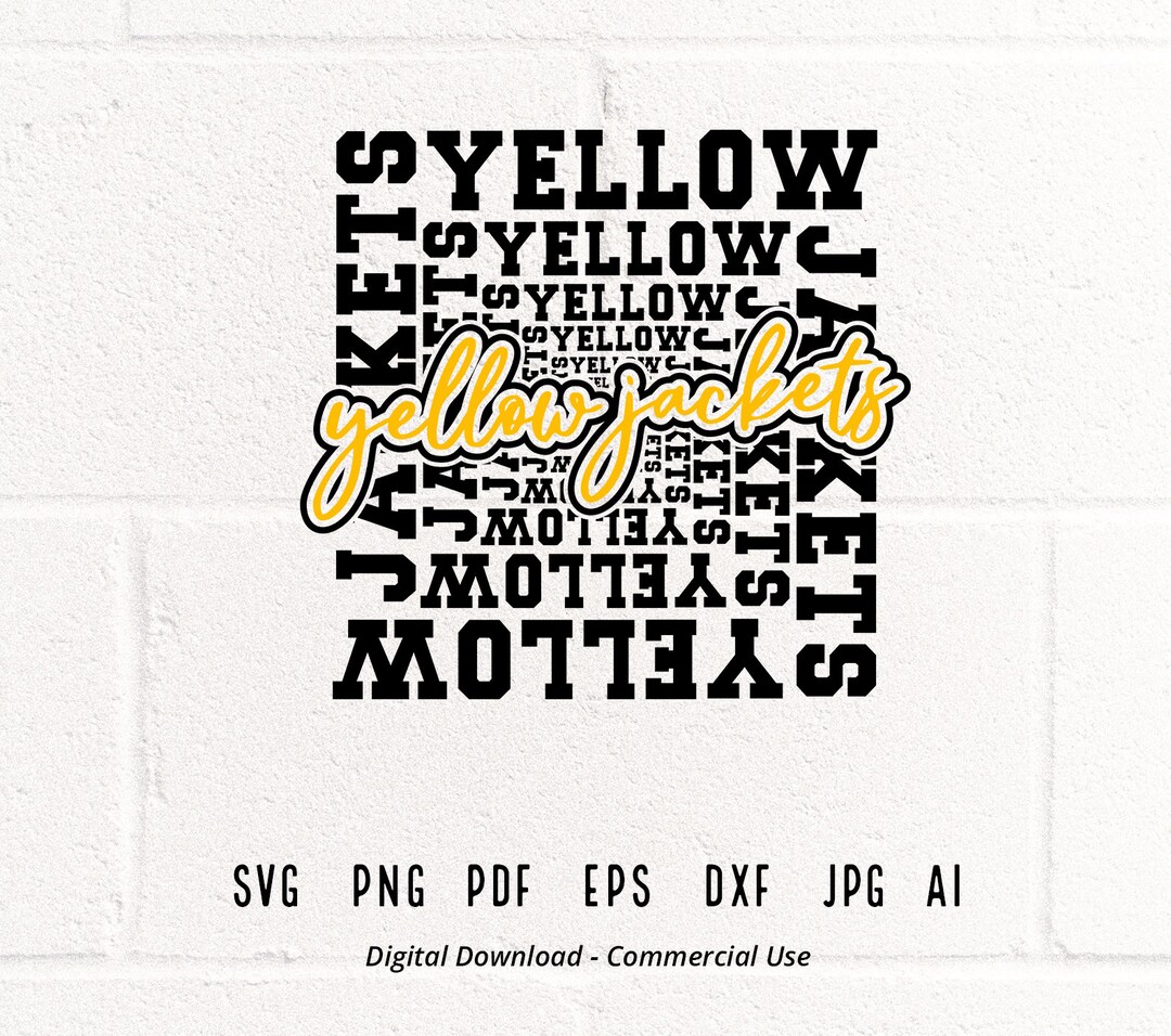 Yellow Jackets SVG PNG, Yellow Jackets Mascot Svg, Yellow Jackets Cheer