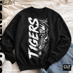 Game day Tigers mascot design for sports-themed sublimation printing