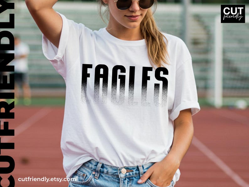 Eagles PNG graphic for creating custom sports apparel and merch