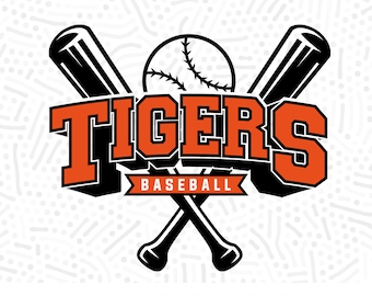 Tigers Baseball SVG, PNG, PDF (Digital File)