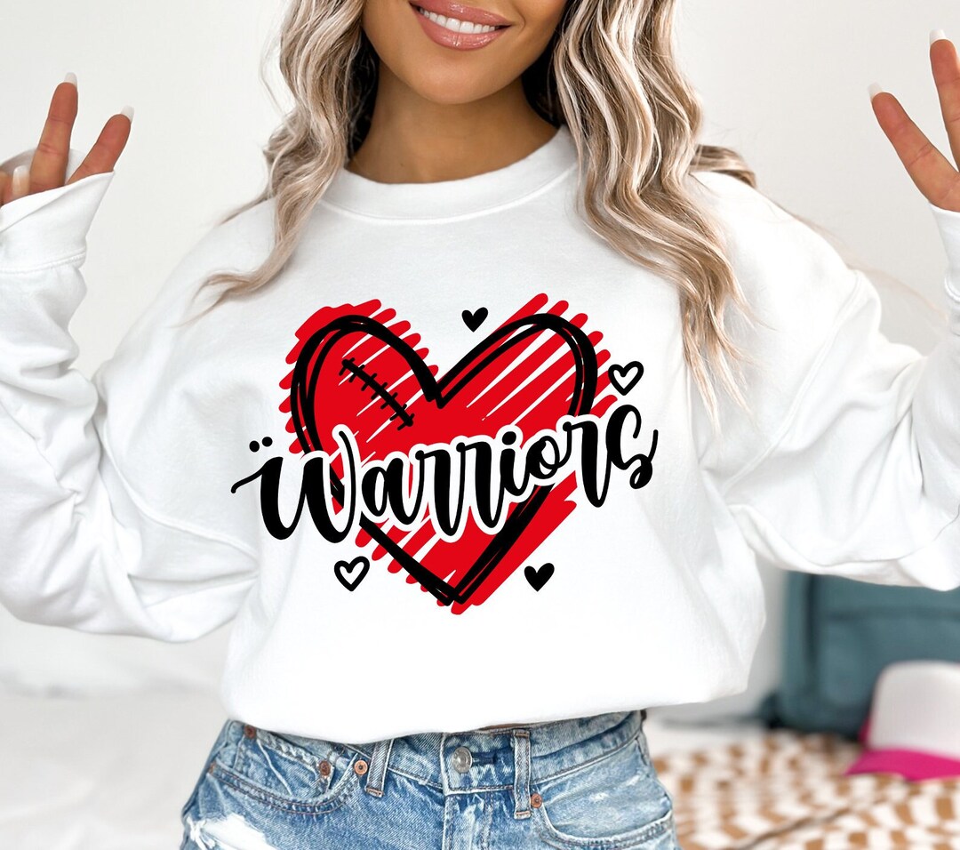 Warriors SVG PNG Warriors Heart Svg Warriors Football Svg - Etsy