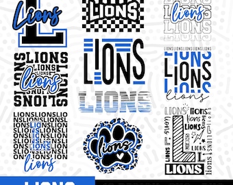 Lions Bundle Svg Png, Lion Svg, Lions Shirt Svg, Lions Cheer Svg, Lions , Lions Paw Svg, Sports Team Svg,Bundle