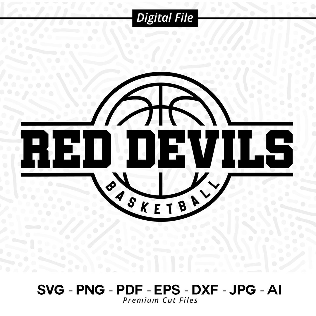 Red Devils, Basketball, Svg, Basketball SVG PNG, Red Devil Basketball