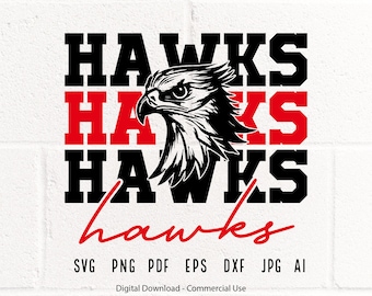 Hawk SVG, PNG Clipart, Shirt Design (Digital Download)