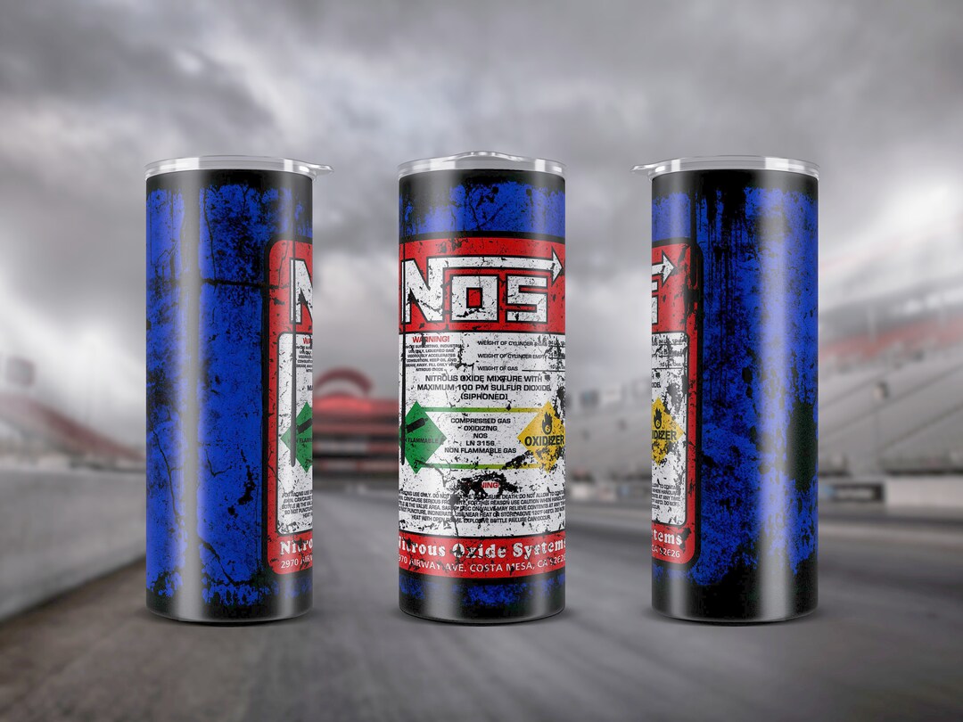 Nos Nitrous 20oz Skinny Tumbler Sublimation Designs, Tumbler File