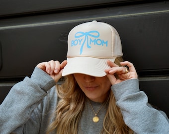 Boy Mom, Mom Life, New Mom, New Mom Gift, Gender Reveal, Busy Mom, Otto Premium foam Trucker Hat