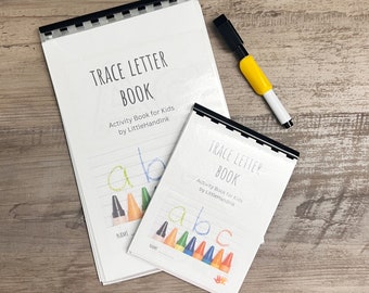 Laminated Alphabet Tracing Book, Preschool Learning