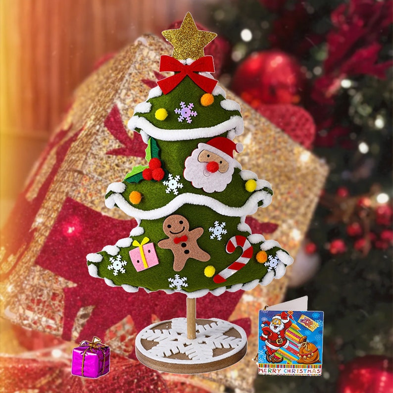 3D Christmas Tree Sewing Kits DIY Felt Christmas Tree Set Etsy