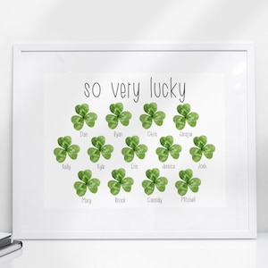 Personalized St Patrick's Day Gift: Personalized Print - Gift for Parents - Grandparent Gift- Gift for Mom - Custom Print