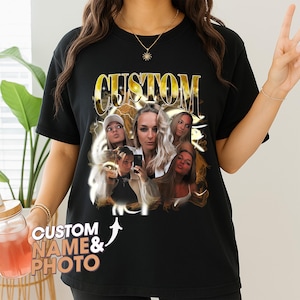 Custom Bootleg Rap Tee, Personalized Photo Bootleg Shirt, Graphic 90s Bootleg Tee, Custom Your Own Bootleg Idea, Bootleg Gift For Her