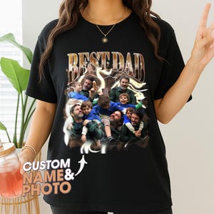 Custom Bootleg Dad Shirt, Custom Bootleg Rap Tee With Face Photo, Personalized Father&#39;s Day Gift, Best Dad Ever Shirt, Father&#39;s Day Gift