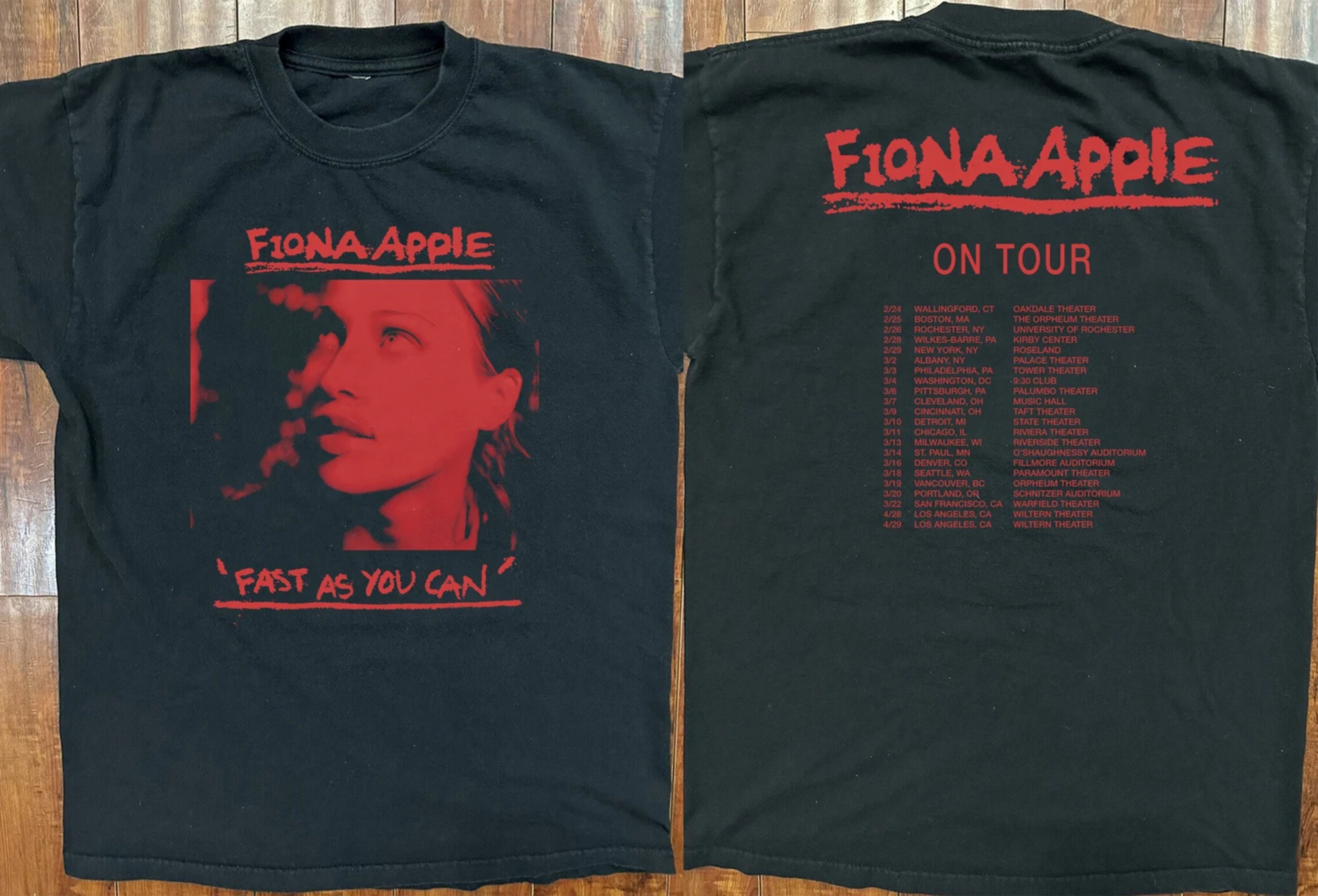 Fiona Apple Fast As You Can On Tour T-Shirt, Fast As You Can Shirt