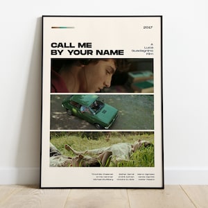 Call Me by Your Name Movie Poster, Modern Movie Poster Print, Call Me by Your Name Poster Wall Decor, DIGITAL FILES, Timothée Chalamet