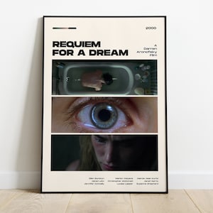 Requiem für einen Traum Filmplakat, Modernes Filmplakat Druck, Requiem für einen Traum Poster Wanddekor, DIGITALE DATEIEN, Jared Leto