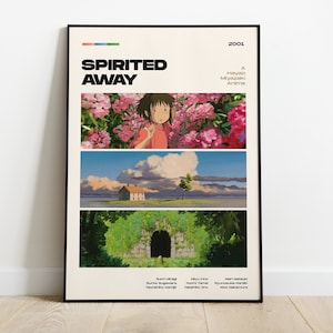 Póster de la película El viaje de Chihiro, impresión de póster de película moderna, decoración de pared con póster de El viaje de Chihiro, ARCHIVOS DIGITALES, Miyazaki