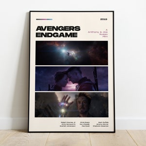 Avengers Endgame Movie Poster, Modern Movie Poster Print, Avengers Endgame Poster Wall Decor, DIGITAL FILES, Iron man, Thor, Thanos