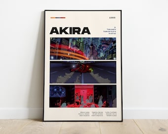 Akira Movie Poster, Modern Movie Poster Print, Akira Poster Wall Decor, DIGITAL FILES, Katsuhiro Otomo