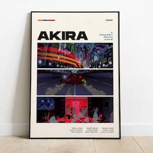 AKIRA (1988) 大友克洋 アニメ映画ポスター 復刻版 約18x12