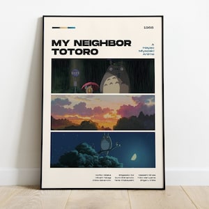 Poster del film Il mio vicino Totoro, stampa di poster di film moderni, decorazione da parete del poster Il mio vicino Totoro, FILE DIGITALI, Hayao Miyazaki, Ghibli
