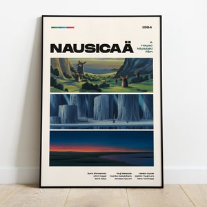 Nausicaä Movie Poster, Modern Movie Poster Print, Nausicaä Poster Wall Decor, DIGITAL FILES, Hayao Miyazaki, Ghibli Anime