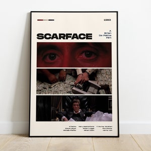 Affiche de film Scarface, impression d&#39;affiche de film moderne, décoration murale affiche de Scarface, fichiers numériques, Al Pacino