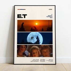 E.T. the Extra-Terrestrial Movie Poster, Modern Movie Poster Print, E.T. Poster Wall Decor, DIGITAL FILES, Steven Spielberg