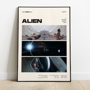 Alien Movie Poster, Modern Movie Poster Print, Alien Poster Wall Decor, DIGITAL FILES, Ridley Scott, Sigourney Weaver