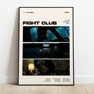 Fight Club Filmplakat, Modernes Filmplakat, Fight Club Poster Wanddekor, DIGITALE DATEIEN, Brad Pitt, David Fincher