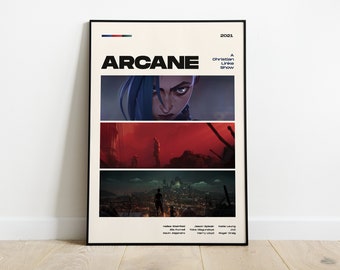 Arcane Tv Show Poster, Modern Movie Poster Print, Arcane Poster Wall Decor, DIGITAL FILES, Christian Linke, Alex Yee
