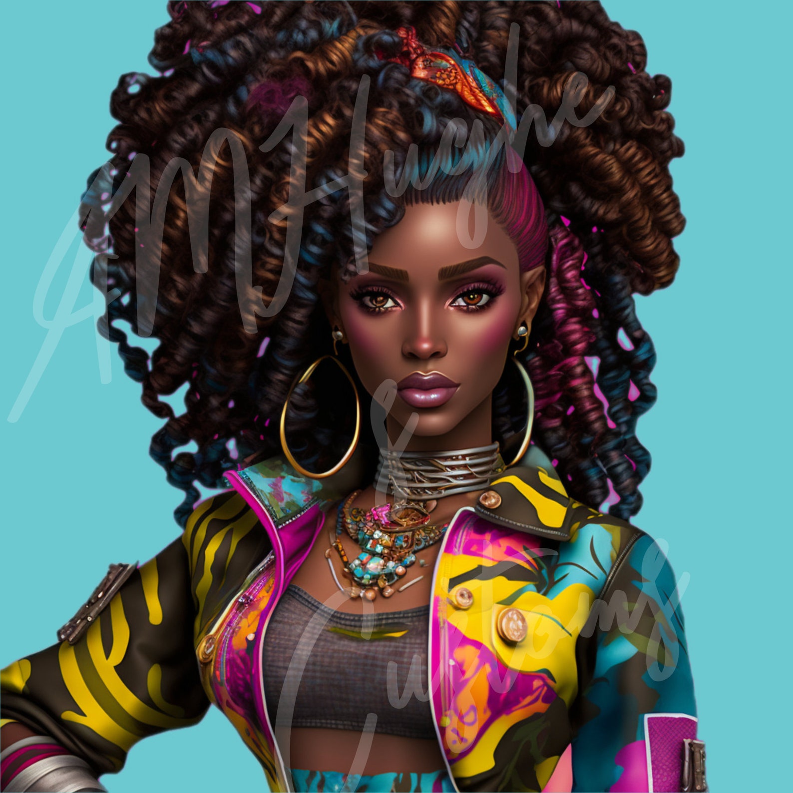 PNG Printable File PNG Black Art Black Girl Png Melanin Etsy