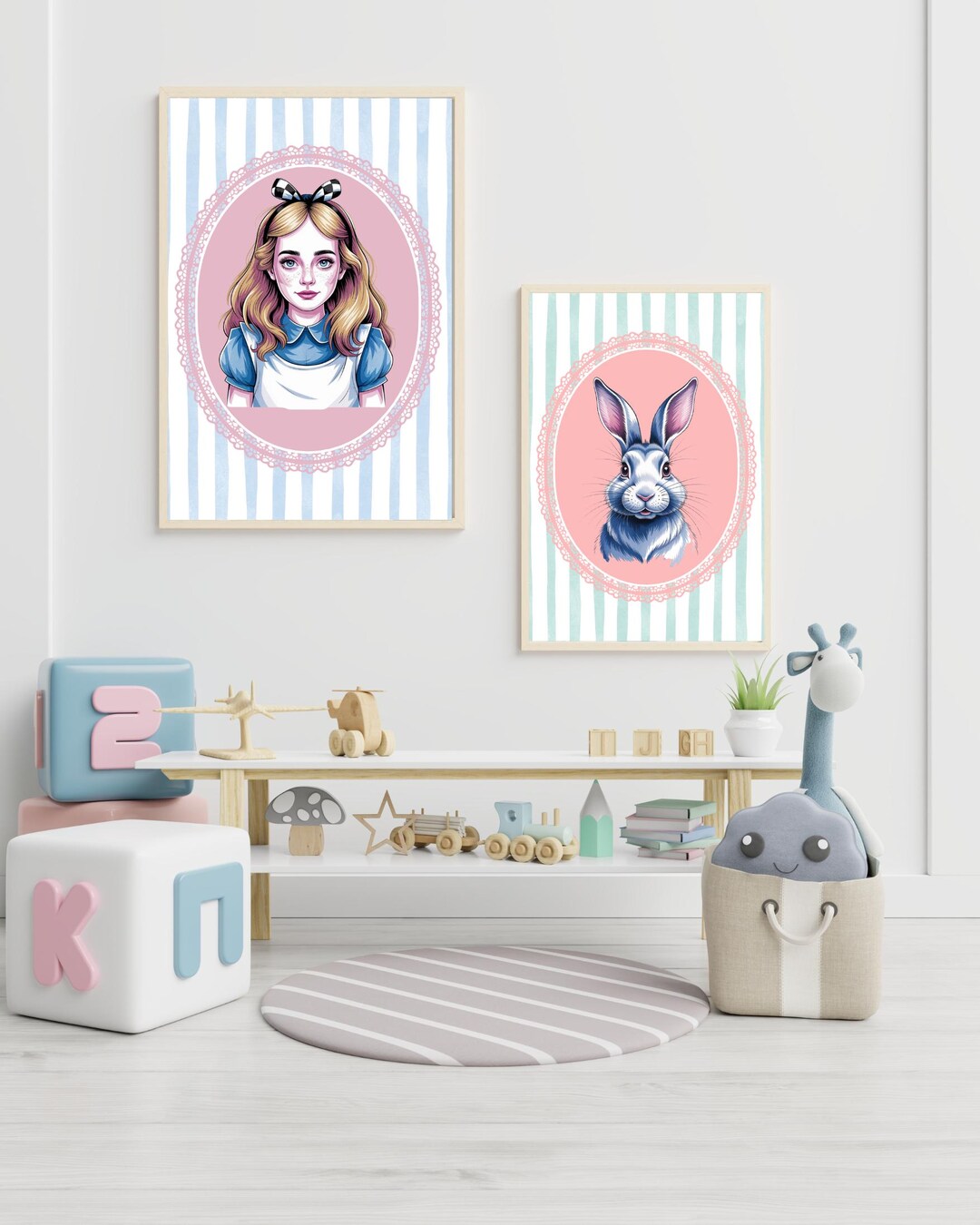 Alice in Wonderland Nursery Art Prints: Whimsical Kids Room Decor ...