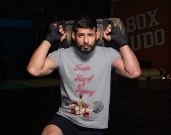 Camiseta unisex Train Hard N' Heavy