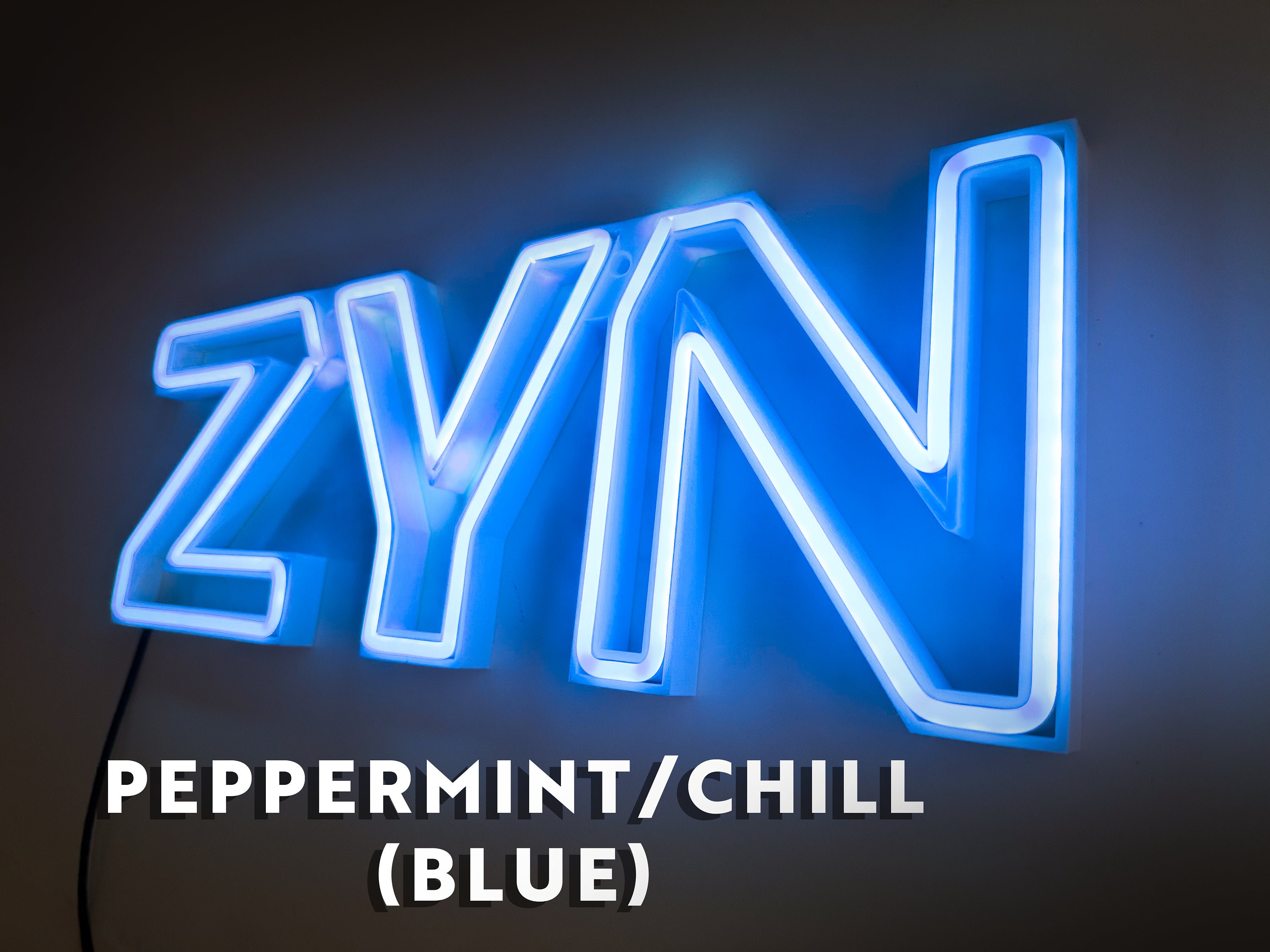 Customizable ZYN LED Neon Sign, Vibrant Color Options Customizable ZYN LED Neon Sign, Vibrant Color Options
