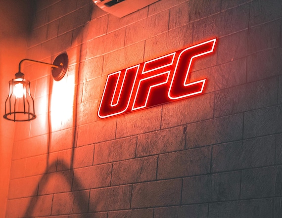 UFC LED Neon Sign: Bright Red MMA Decor for Fans of Combat Sports. Great for Man Caves, Living Rooms, or wherever you watch sports!