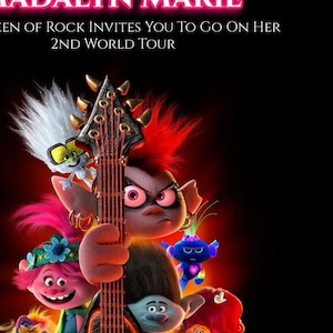Trolls World Tour Birthday Invitation