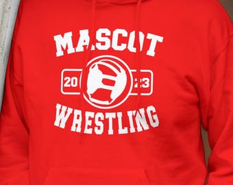 Personalized Wrestling Hoodie • Custom Team Wrestling Apparel • School Spirit  Coach Gift
