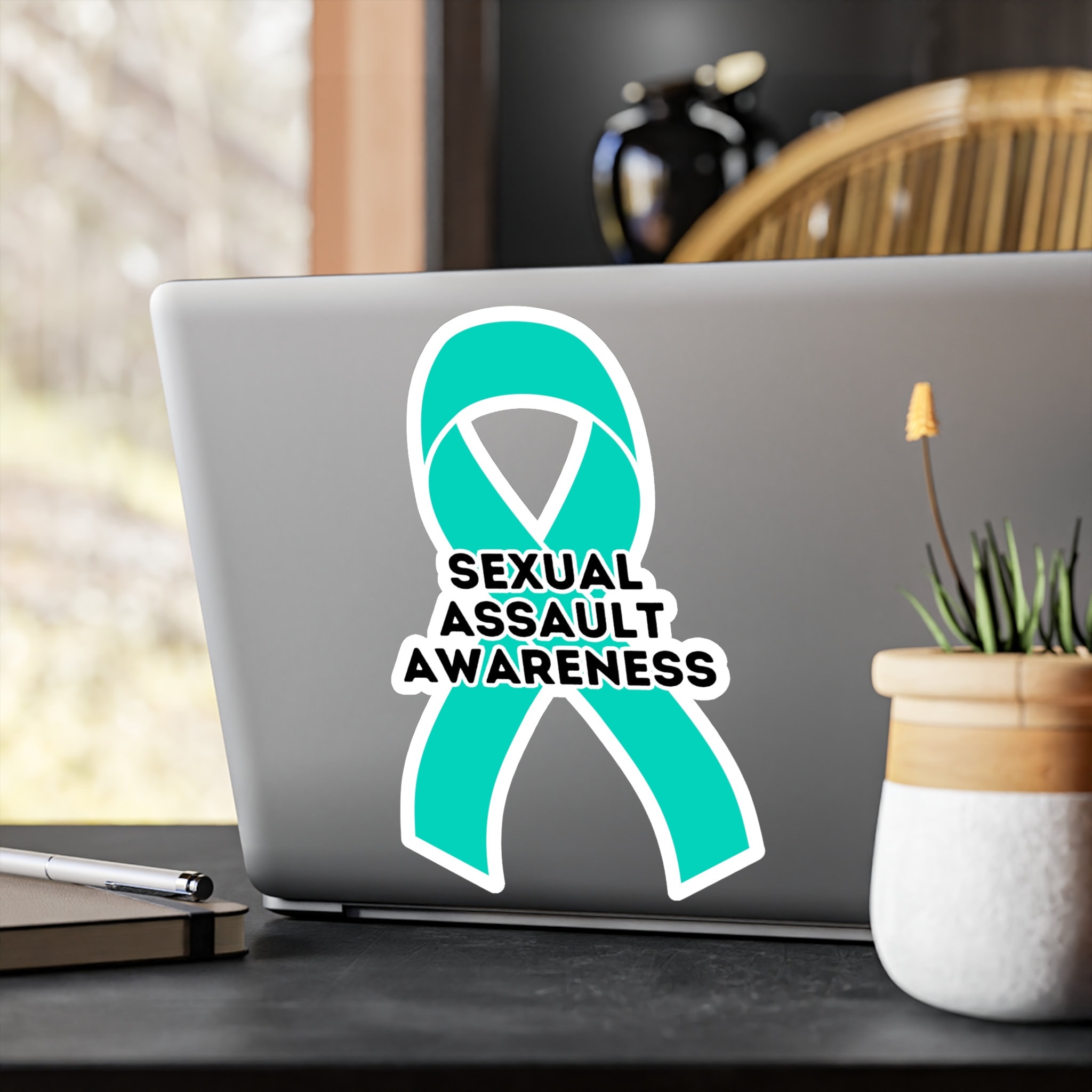 Sexual Assault Awareness Ribbon Vinyl Decal, Teal Ribbon Car Decal - Etsy