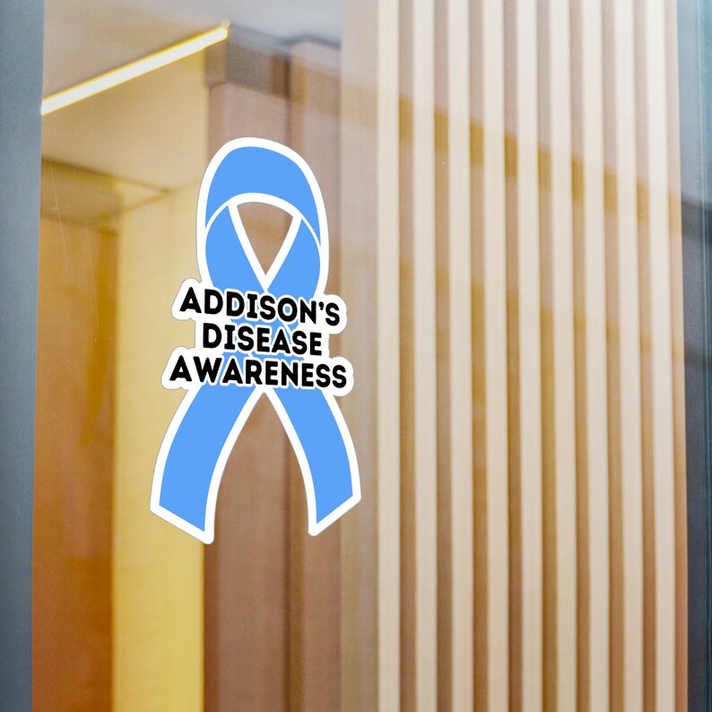 Addison's Disease Awareness Ribbon Vinyl Decal, Light Blue Ribbon - Etsy