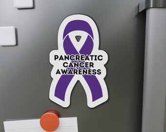 Pancreatic Cancer Awareness Ribbon Magnet, November Purple Ribbon Car Magnet