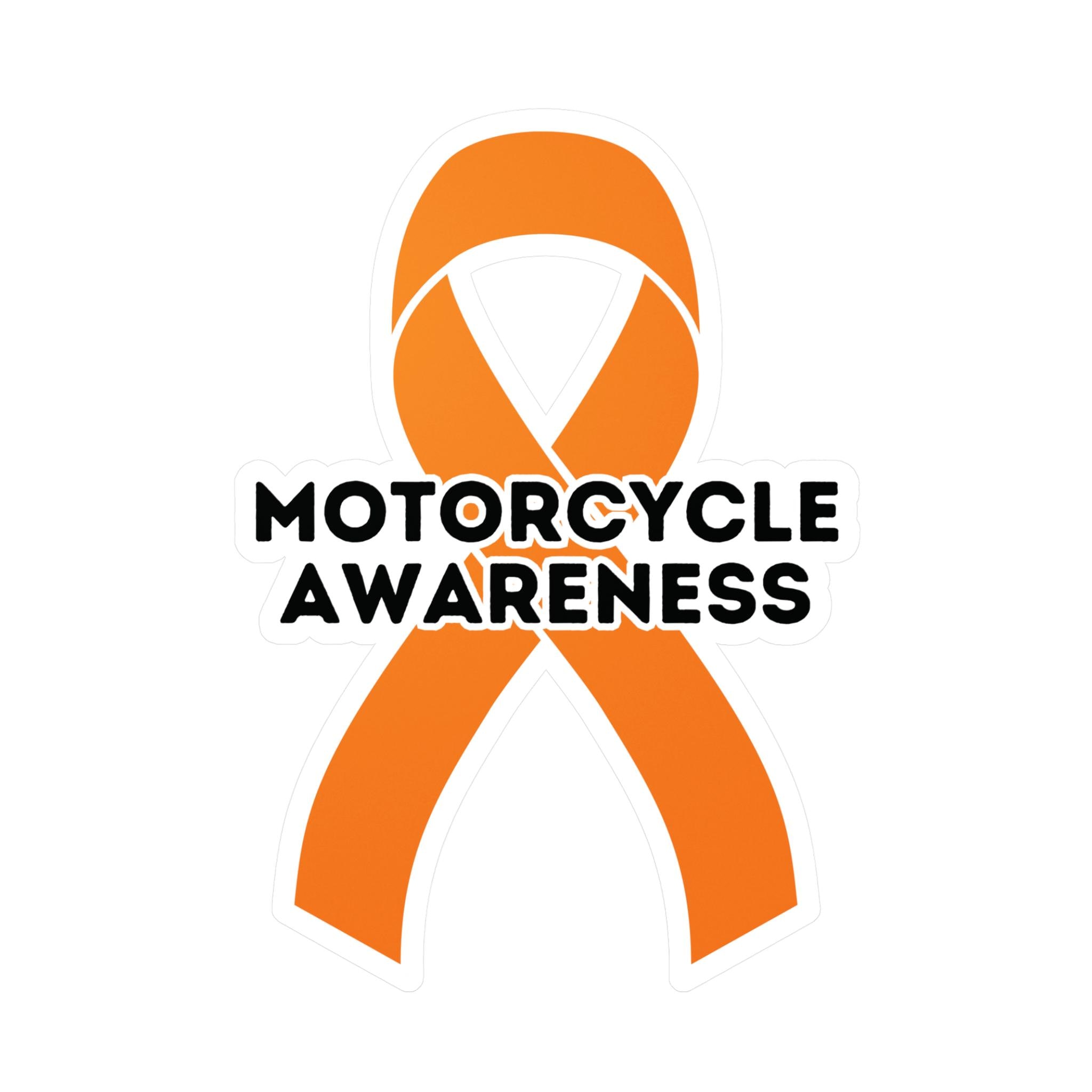 Motorcycle Awareness Ribbon Vinyl Decal, Orange Ribbon Car Decal - Etsy