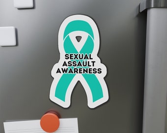 Sexual Assault Awareness Ribbon Magnet, Teal Ribbon Car Magnet