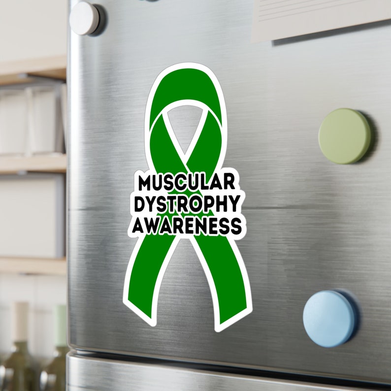 Muscular Dystrophy Awareness Ribbon Vinyl Decal, September Green Ribbon ...