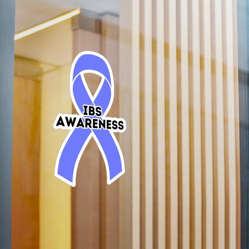 IBS Awareness Ribbon Vinyl Decal, Periwinkle Ribbon Car Sticker ...