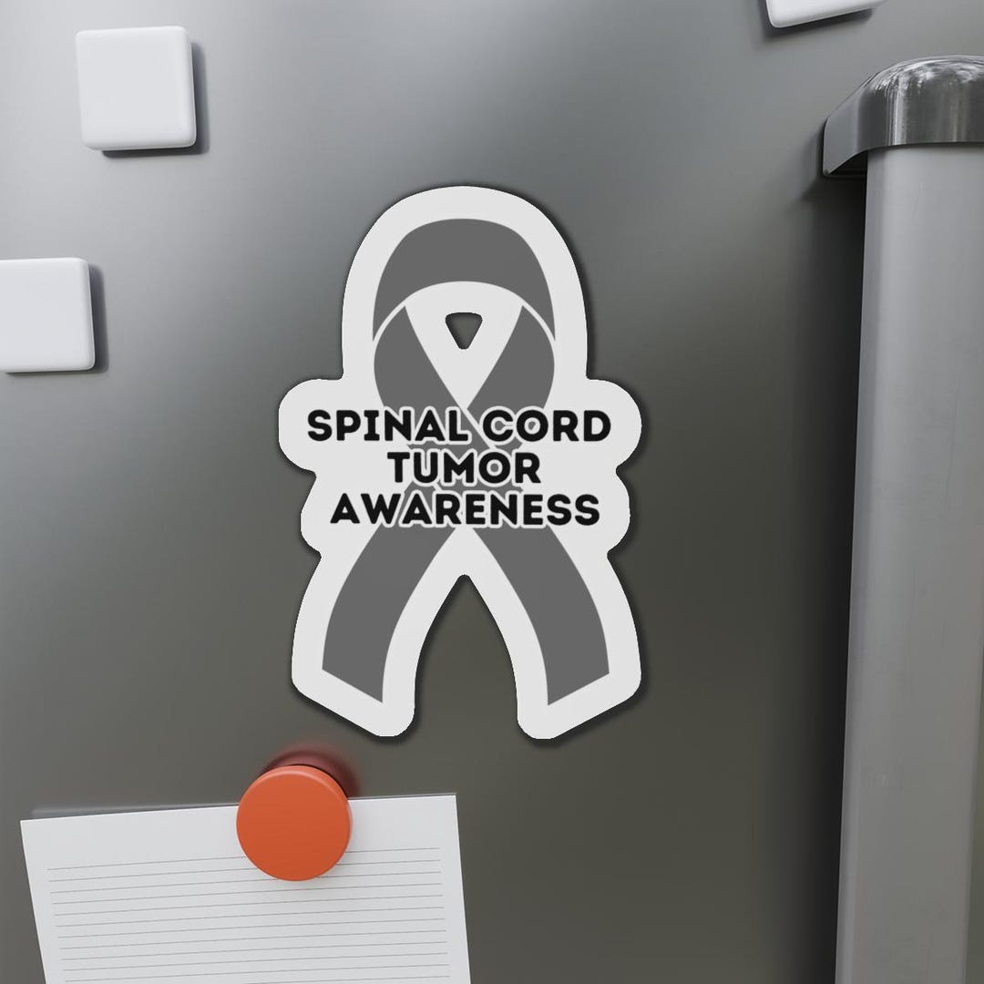 Spinal Cord Tumor Awareness Ribbon Magnet, Gray Ribbon - Etsy