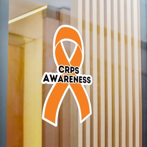CRPS Awareness Ribbon Vinyl Decal, Orange Ribbon Car Decal, Complex Regional Pain Syndrome