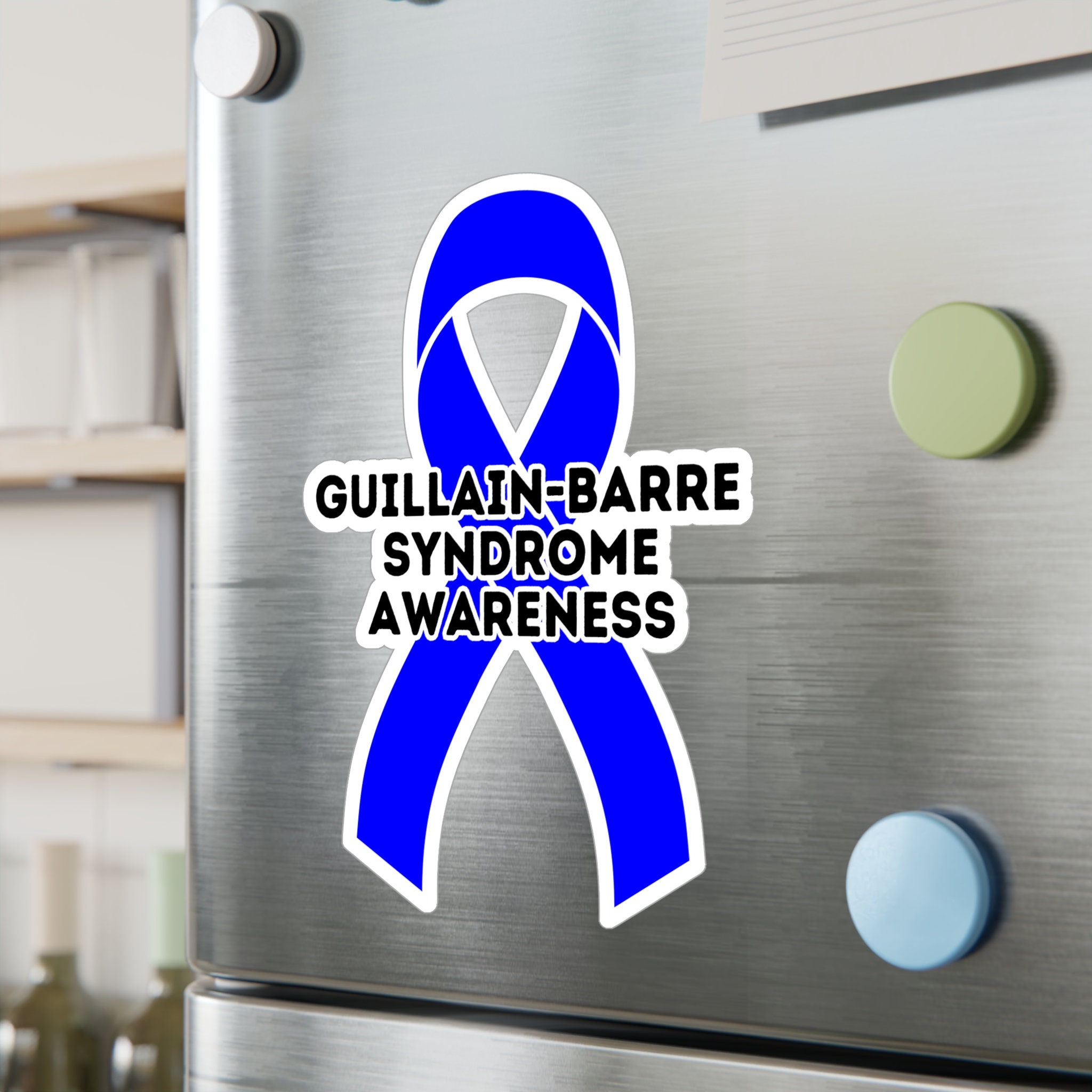 Guillain Barre Syndrome Awareness Ribbon Sticker - 5 Inch Vinyl Decal For Car Laptop Window