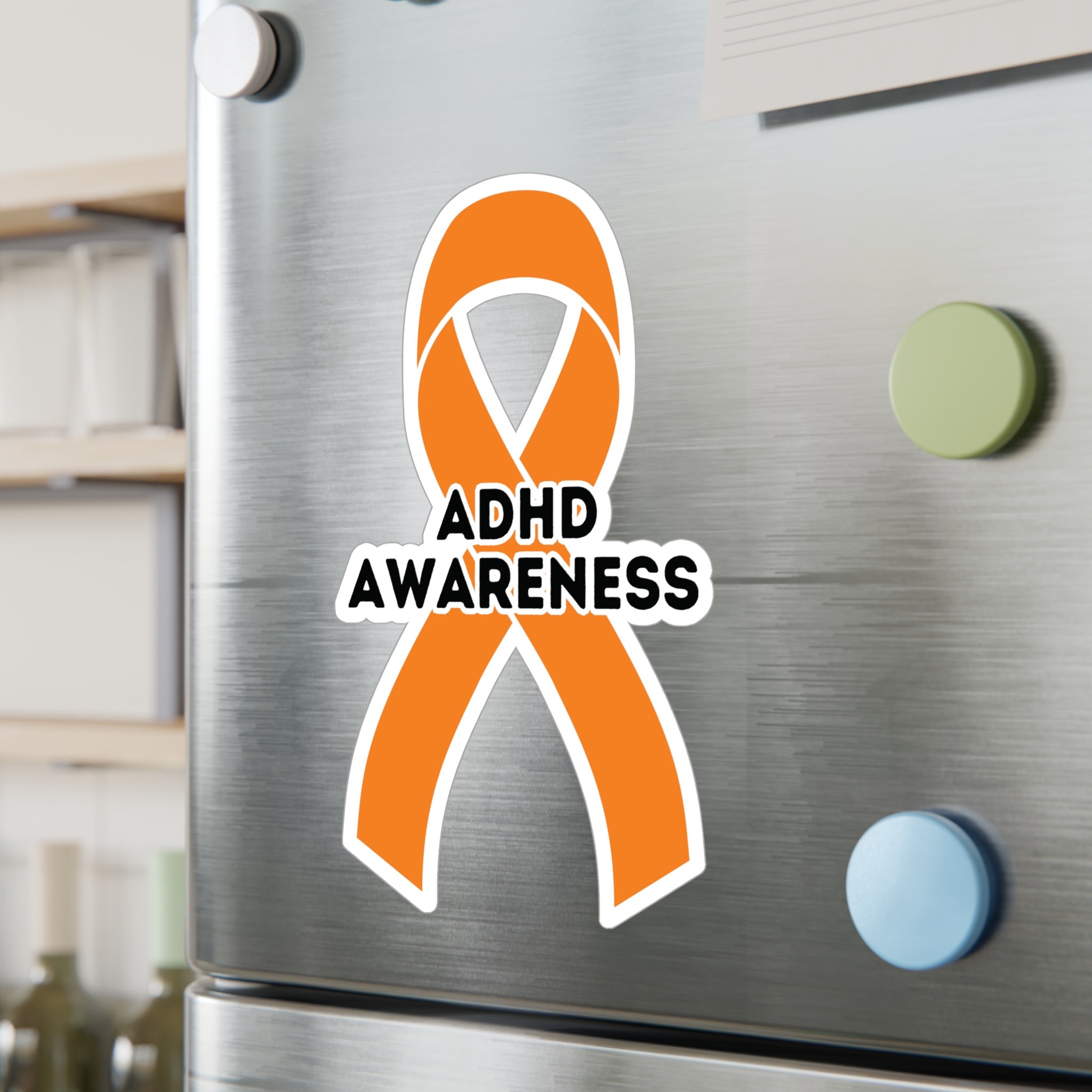 Orange Ribbon For Adhd Awareness