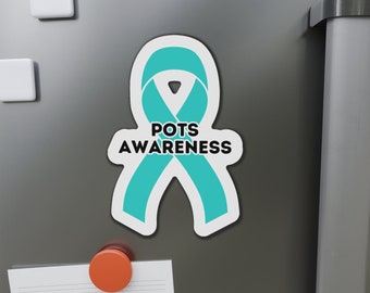 POTS Awareness Ribbon Magnet, Turquoise Ribbon, POTS Awareness Month, Postural Orthostatic Tachycardia Syndrome