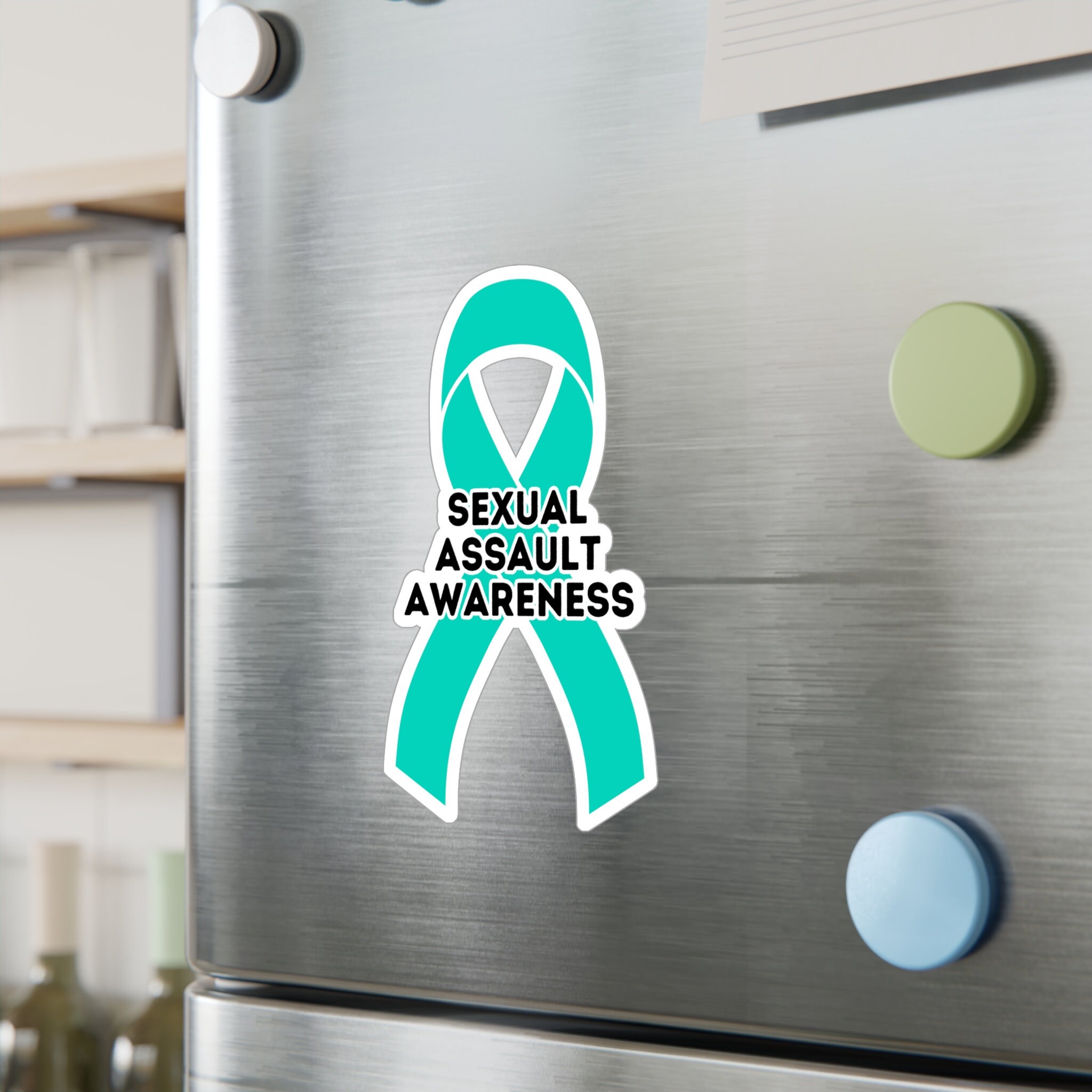 Sexual Assault Awareness Ribbon Vinyl Decal, Teal Ribbon Car Decal - Etsy